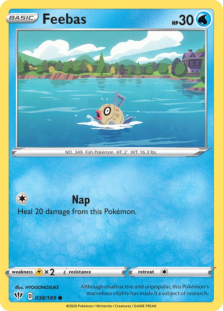 Feebas 038/189 — Darkness Ablaze (English Pokémon TCG card)