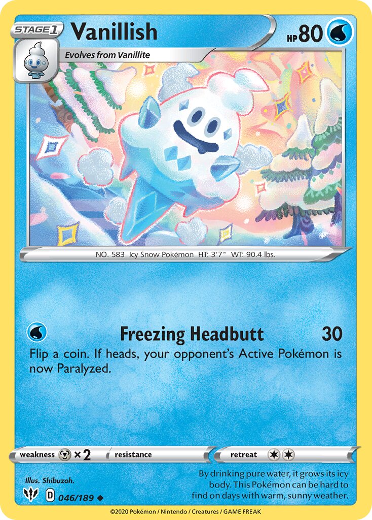 Vanillish 046/189 — Darkness Ablaze (English Pokémon TCG card)