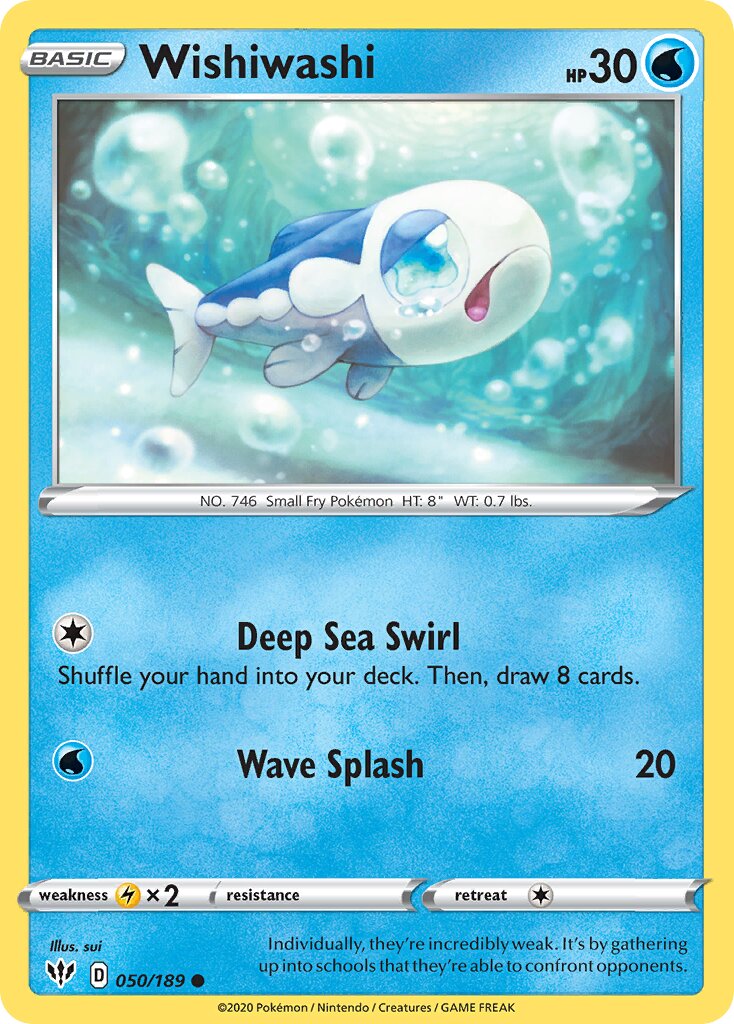 Wishiwashi 050/189 — Darkness Ablaze (English Pokémon TCG card)