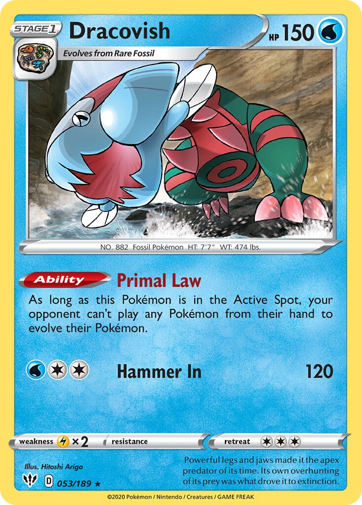 Dracovish 053/189 — Darkness Ablaze (English Pokémon TCG card)