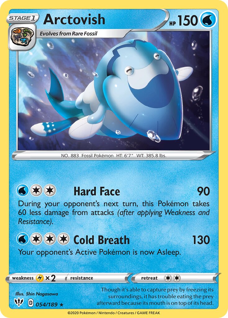 Arctovish 054/189 — Darkness Ablaze (English Pokémon TCG card)
