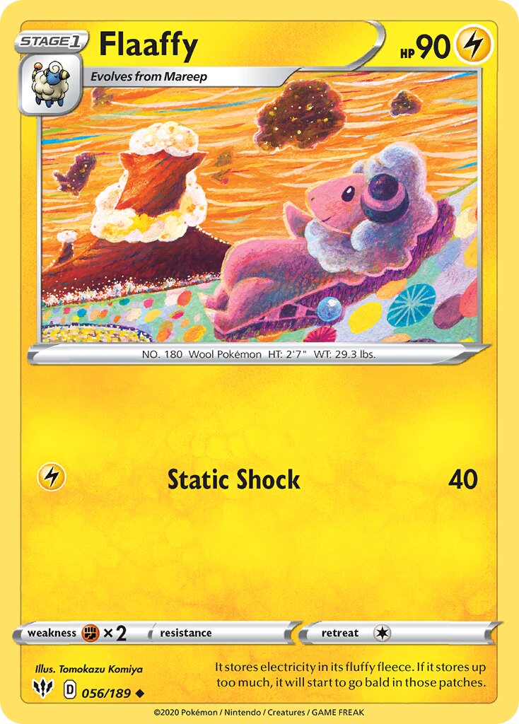 Flaaffy 056/189 — Darkness Ablaze (English Pokémon TCG card)