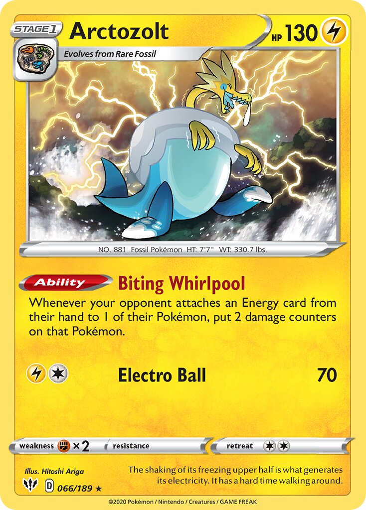Arctozolt 066/189 — Darkness Ablaze (English Pokémon TCG card)