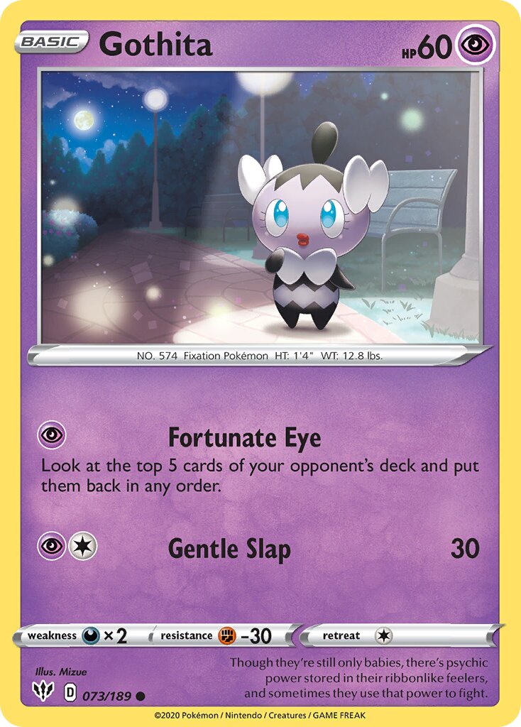 Gothita 073/189 — Darkness Ablaze (English Pokémon TCG card)