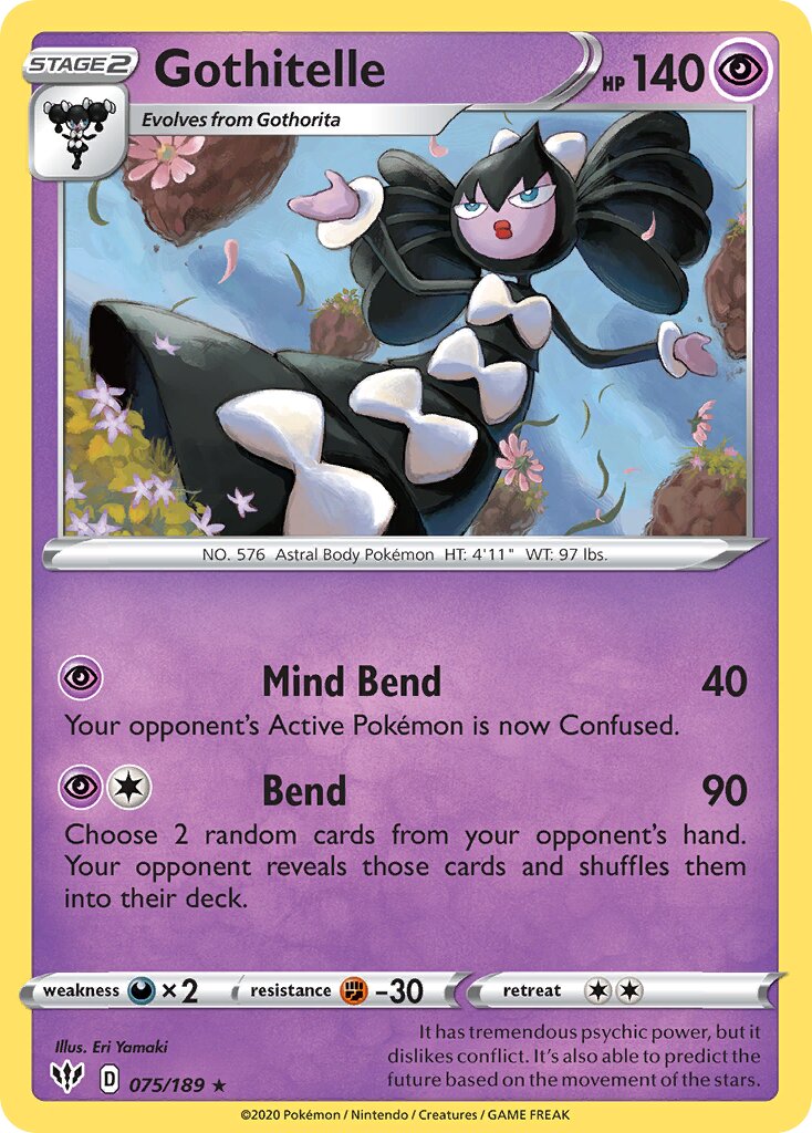Gothitelle 075/189 — Darkness Ablaze (English Pokémon TCG card)
