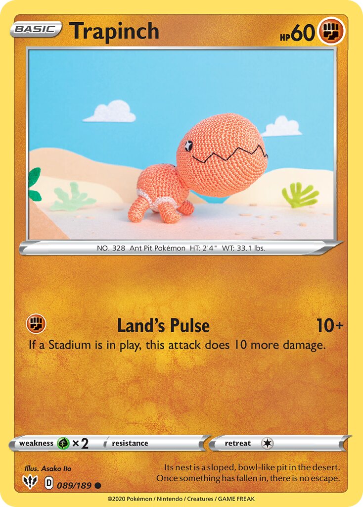 Trapinch 089/189 — Darkness Ablaze (English Pokémon TCG card)