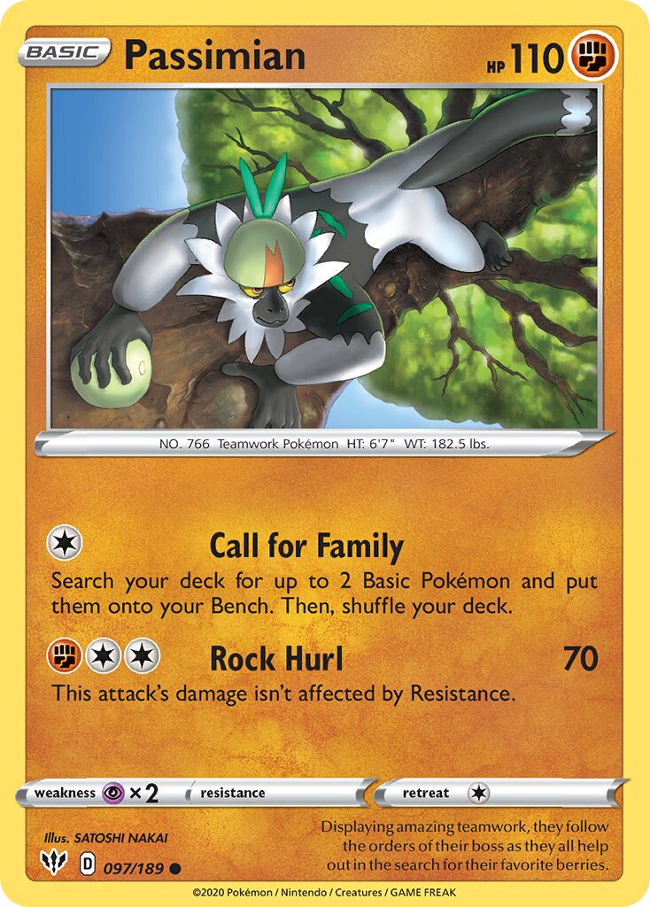 Passimian 097/189 — Darkness Ablaze (English Pokémon TCG card)