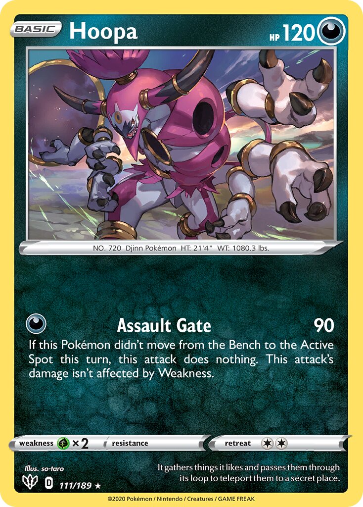 Hoopa 111/189 — Darkness Ablaze (English Pokémon TCG card)
