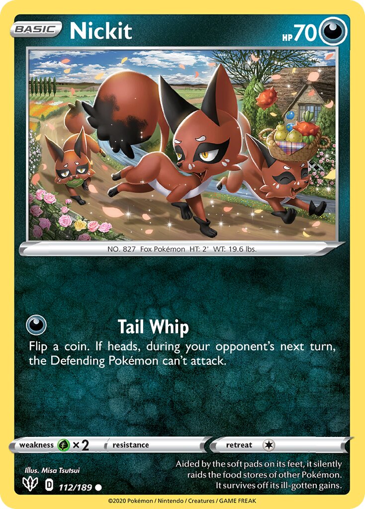 Nickit 112/189 — Darkness Ablaze (English Pokémon TCG card)