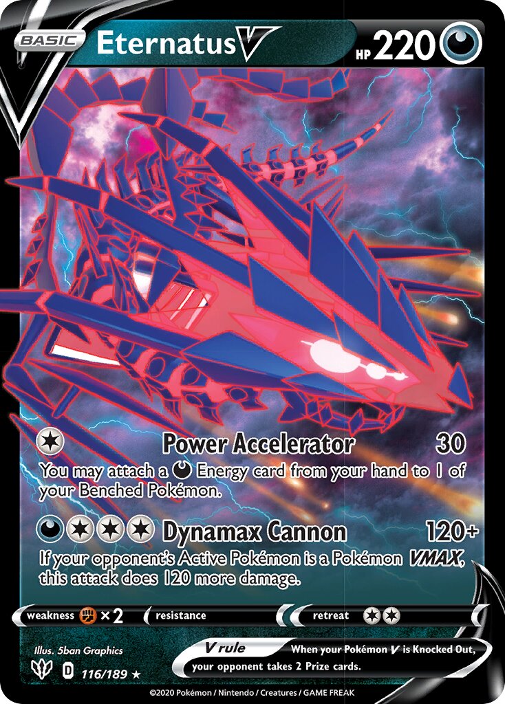 Eternatus V 116/189 — Darkness Ablaze (English Pokémon TCG card)