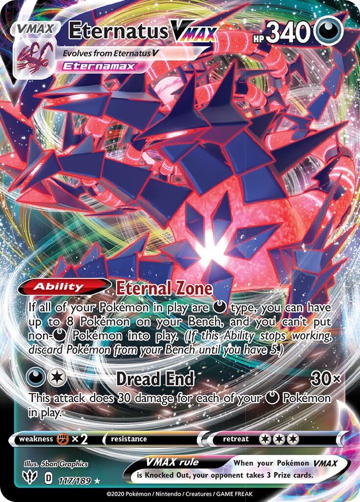 Eternatus VMAX 117/189 — Darkness Ablaze (English Pokémon TCG card)