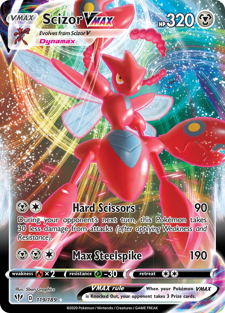 Scizor VMAX 119/189 — Darkness Ablaze (English Pokémon TCG card)