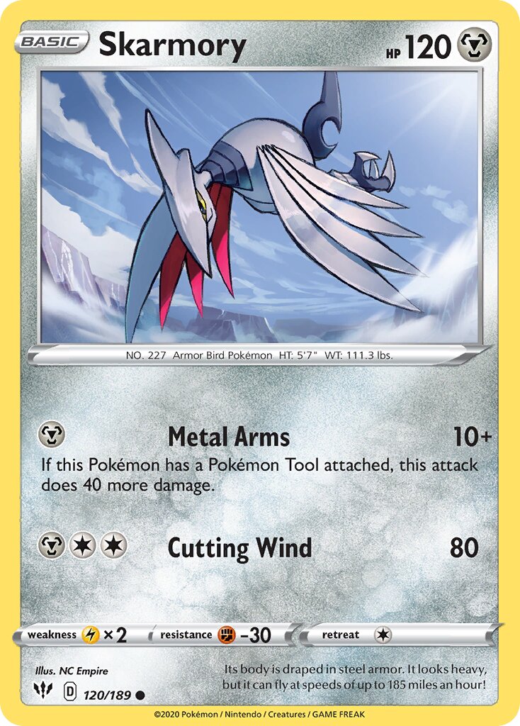 Skarmory 120/189 — Darkness Ablaze (English Pokémon TCG card)