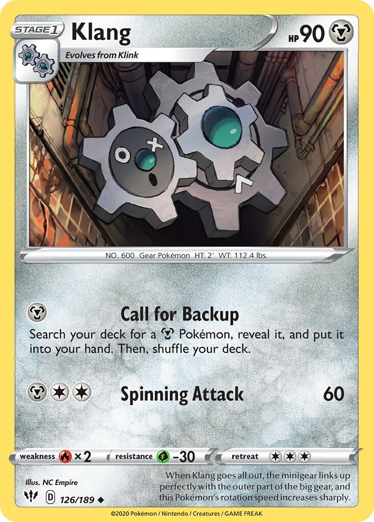 Klang 126/189 — Darkness Ablaze (English Pokémon TCG card)