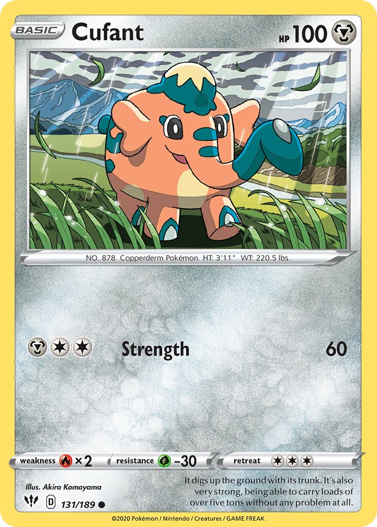 Cufant 131/189 — Darkness Ablaze (English Pokémon TCG card)