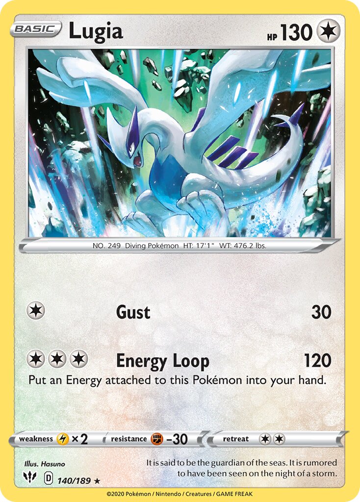 Lugia 140/189 — Darkness Ablaze (English Pokémon TCG card)