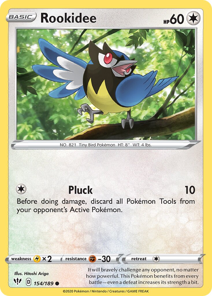 Rookidee 154/189 — Darkness Ablaze (English Pokémon TCG card)