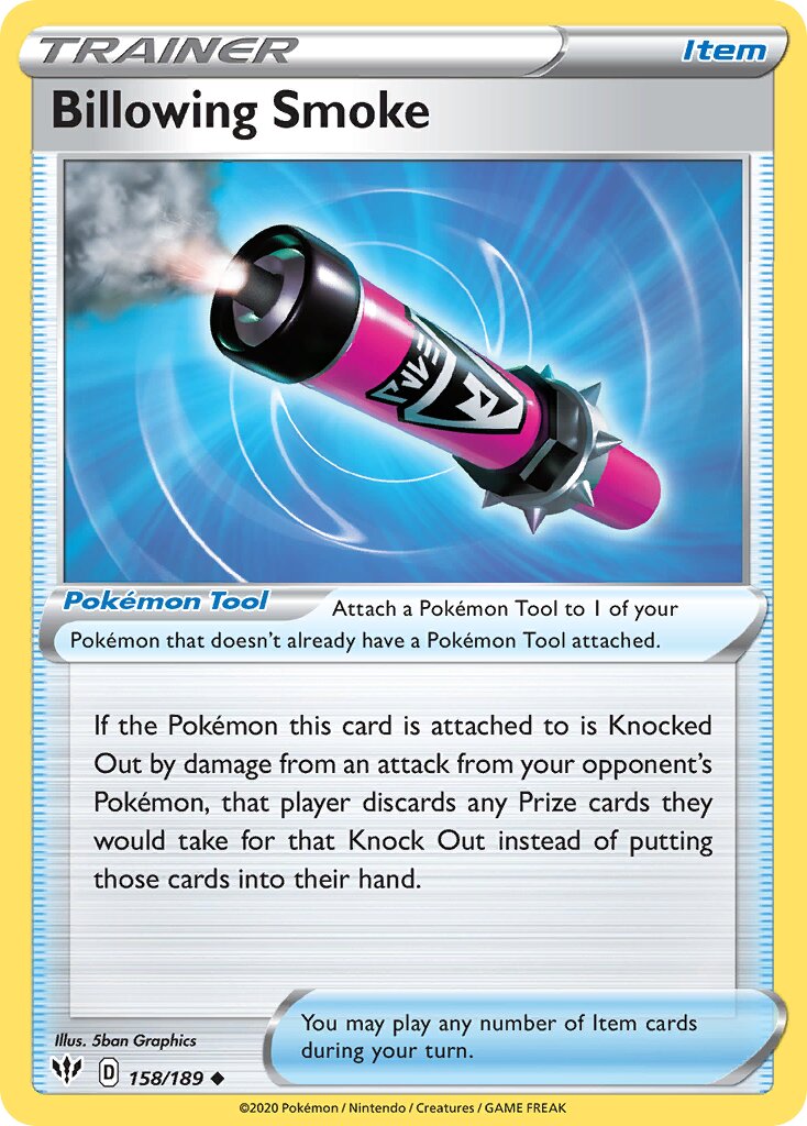 Billowing Smoke 158/189 — Darkness Ablaze (English Pokémon TCG card)