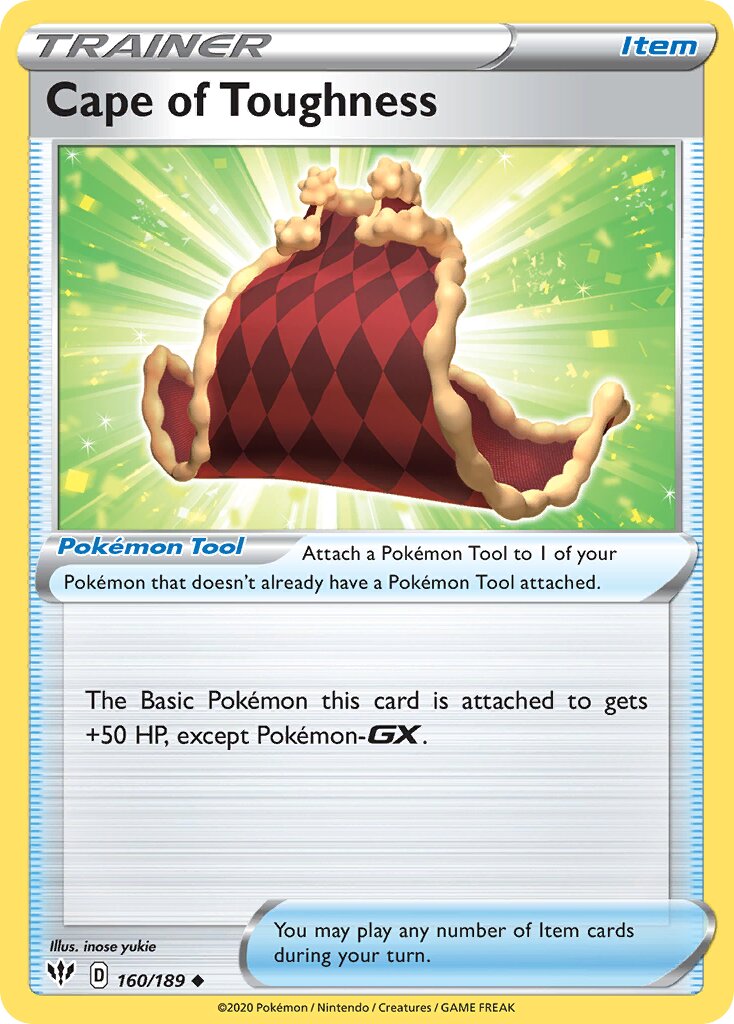 Cape of Toughness 160/189 — Darkness Ablaze (English Pokémon TCG card)