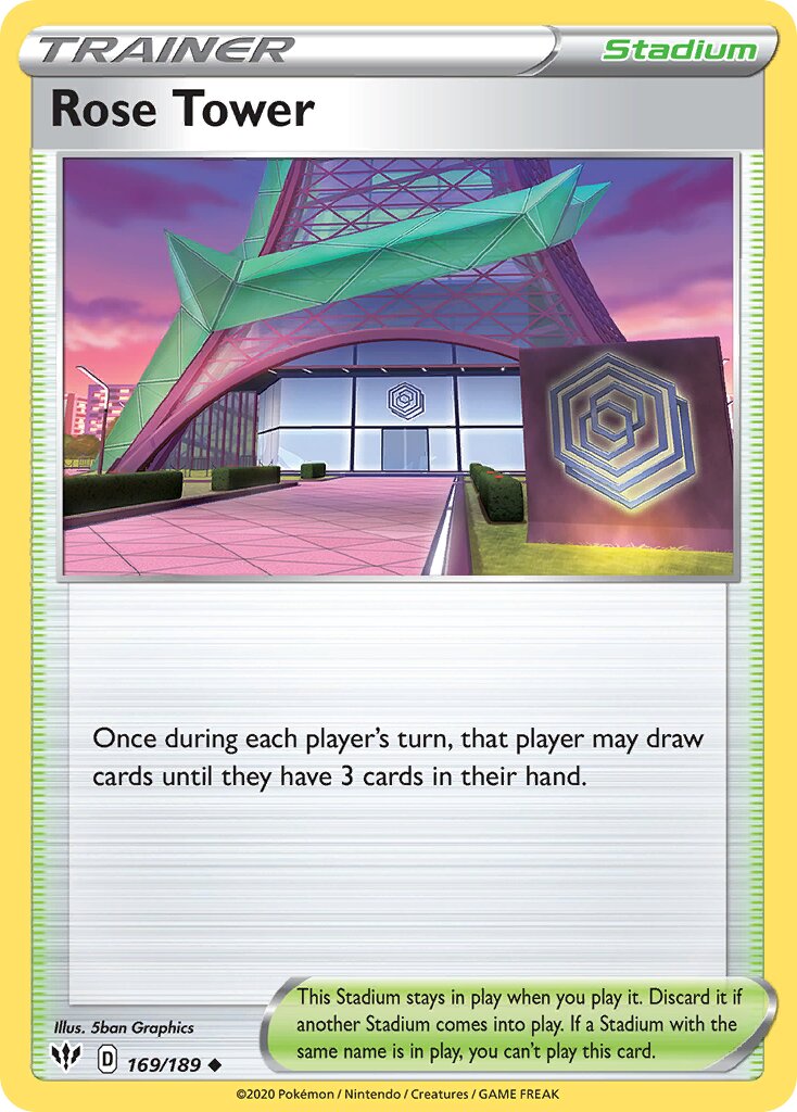 Rose Tower 169/189 — Darkness Ablaze (English Pokémon TCG card)