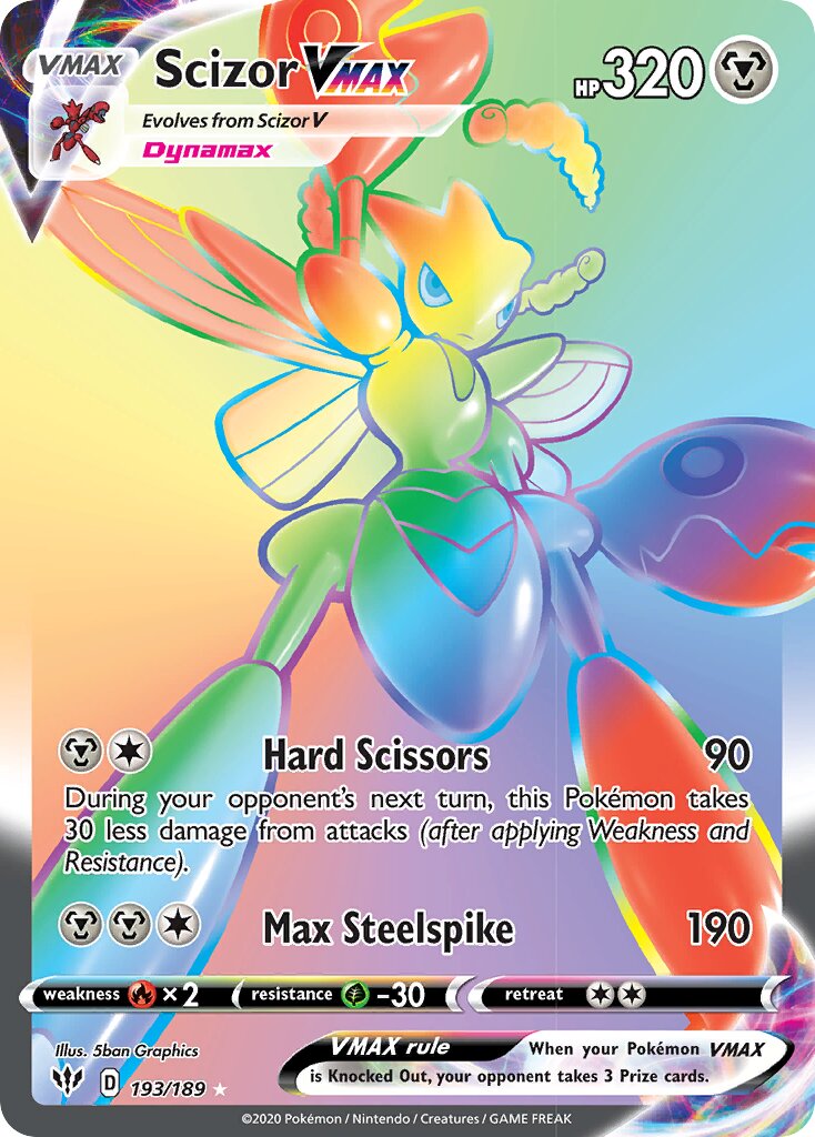 Scizor VMAX 193/189 — Darkness Ablaze (English Pokémon TCG card)