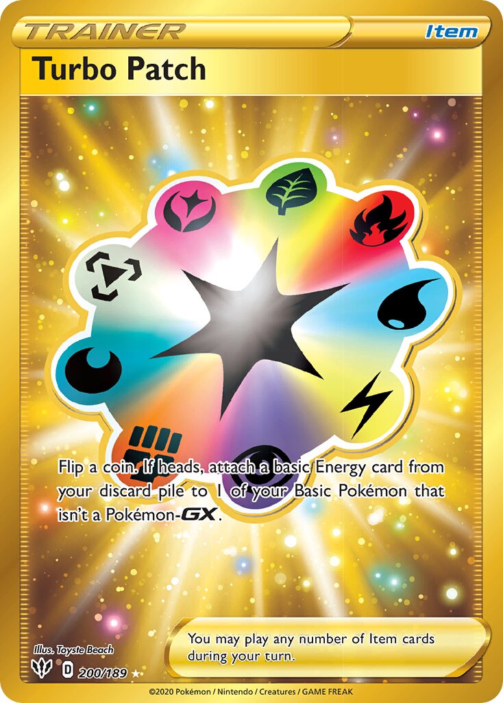 Turbo Patch 200/189 — Darkness Ablaze (English Pokémon TCG card)