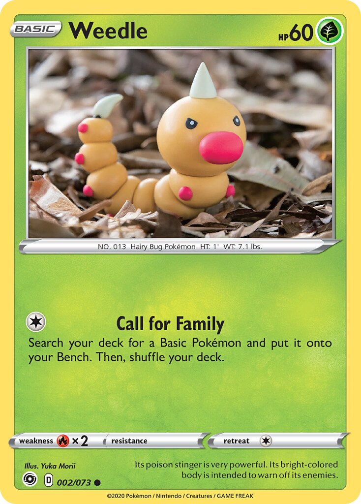 Weedle 002/73 — Champion's Path (English Pokémon TCG card)