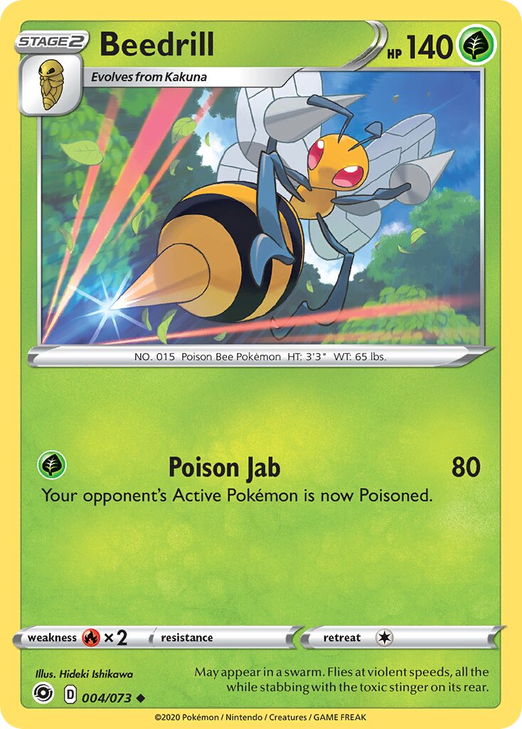 Beedrill 004/73 — Champion's Path (English Pokémon TCG card)