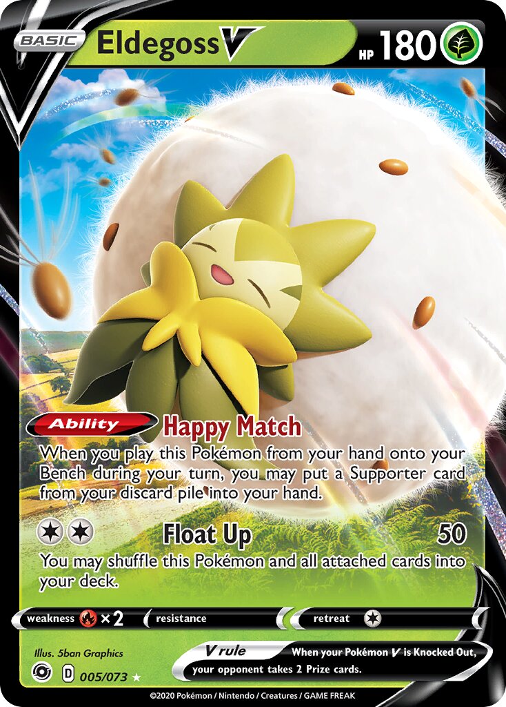 Eldegoss V 005/73 — Champion's Path (English Pokémon TCG card)
