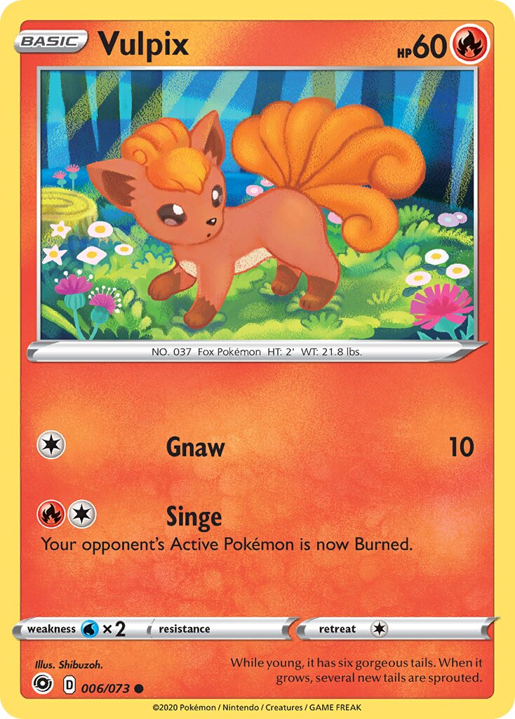 Vulpix 006/73 — Champion's Path (English Pokémon TCG card)