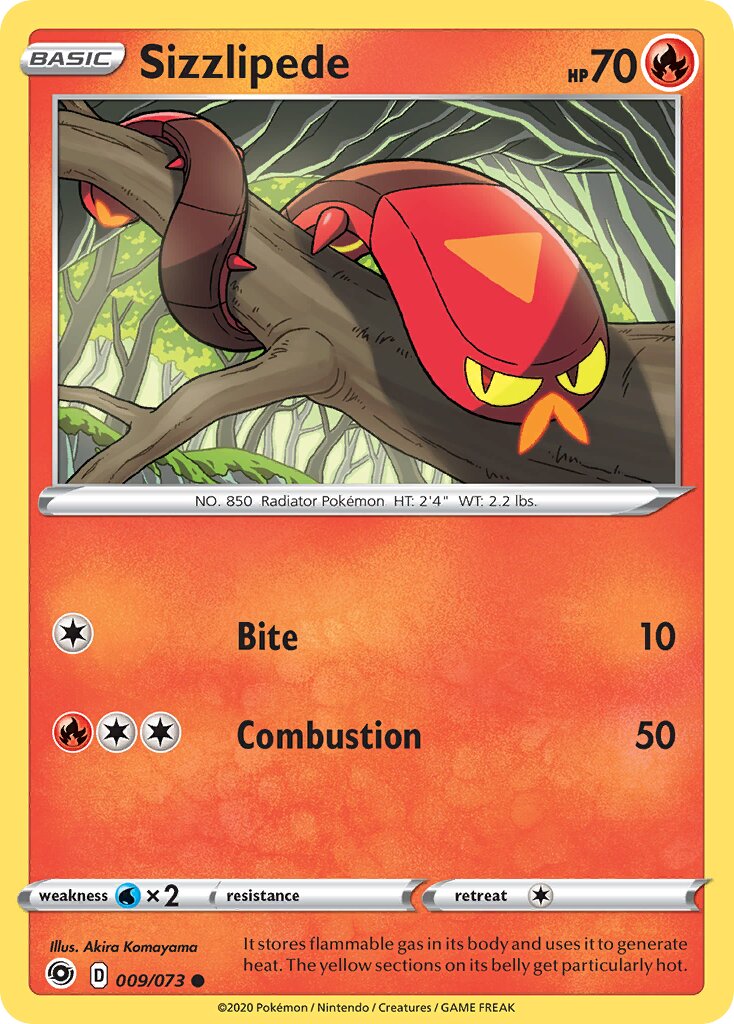 Sizzlipede 009/73 — Champion's Path (English Pokémon TCG card)