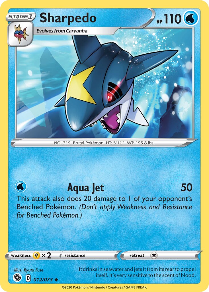 Sharpedo 012/73 — Champion's Path (English Pokémon TCG card)