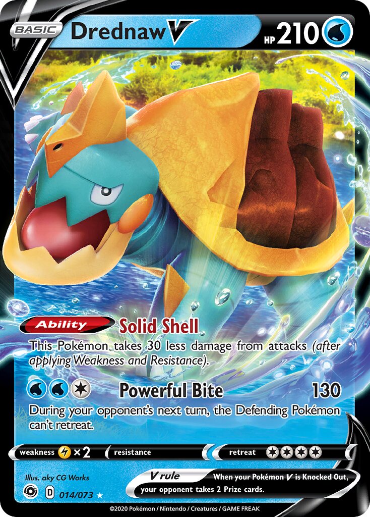 Drednaw V 014/73 — Champion's Path (English Pokémon TCG card)