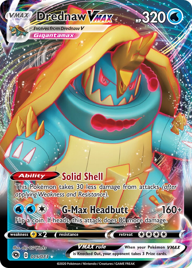 Drednaw VMAX 015/73 — Champion's Path (English Pokémon TCG card)