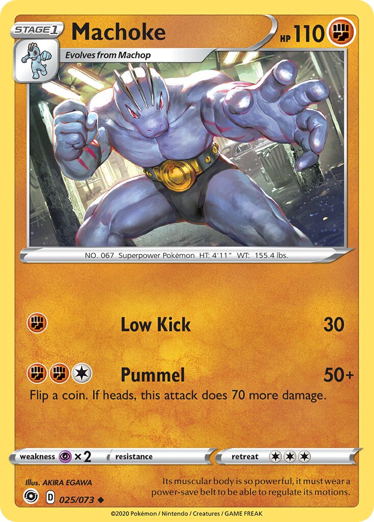 Machoke 025/73 — Champion's Path (English Pokémon TCG card)