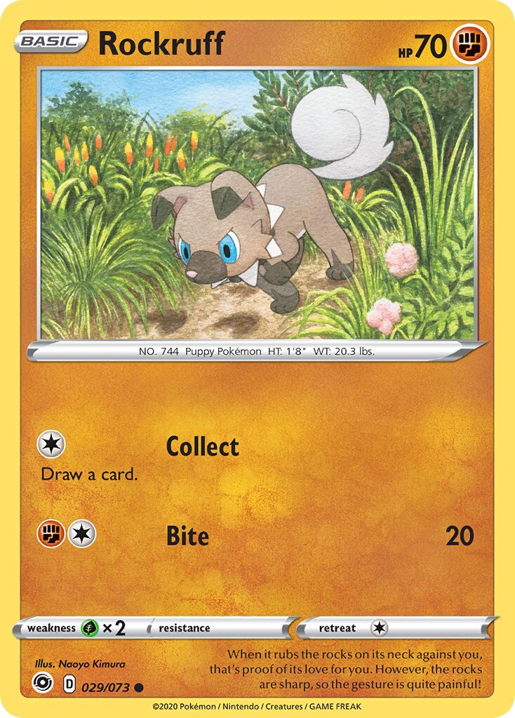 Rockruff 029/73 — Champion's Path (English Pokémon TCG card)