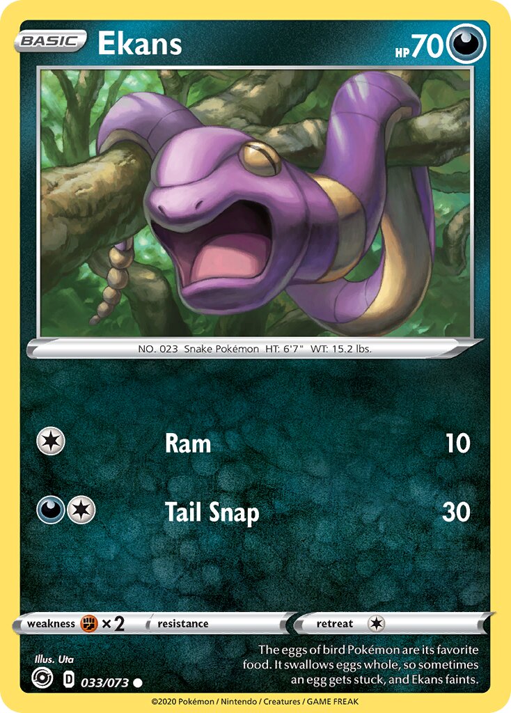 Ekans 033/73 — Champion's Path (English Pokémon TCG card)