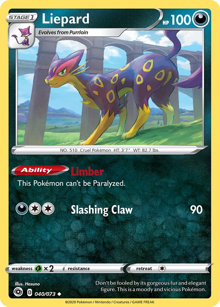 Liepard 040/73 — Champion's Path (English Pokémon TCG card)