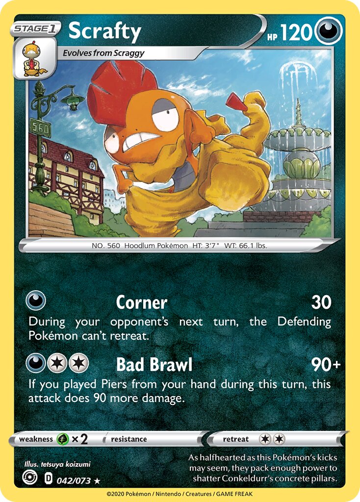 Scrafty 042/73 — Champion's Path (English Pokémon TCG card)