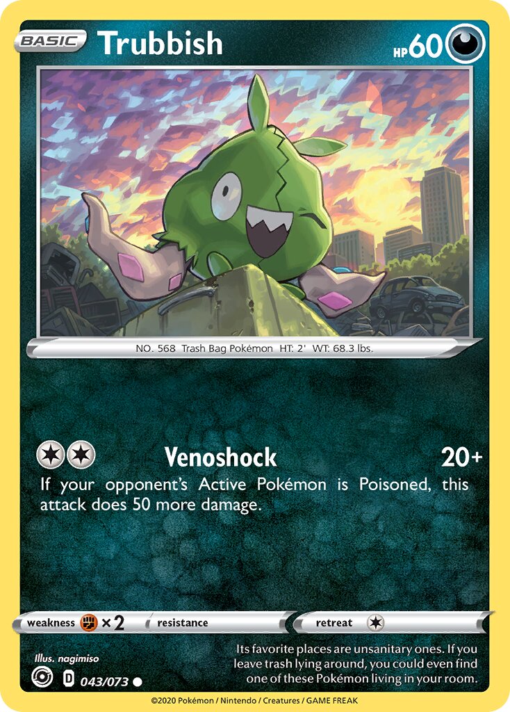 Trubbish 043/73 — Champion's Path (English Pokémon TCG card)