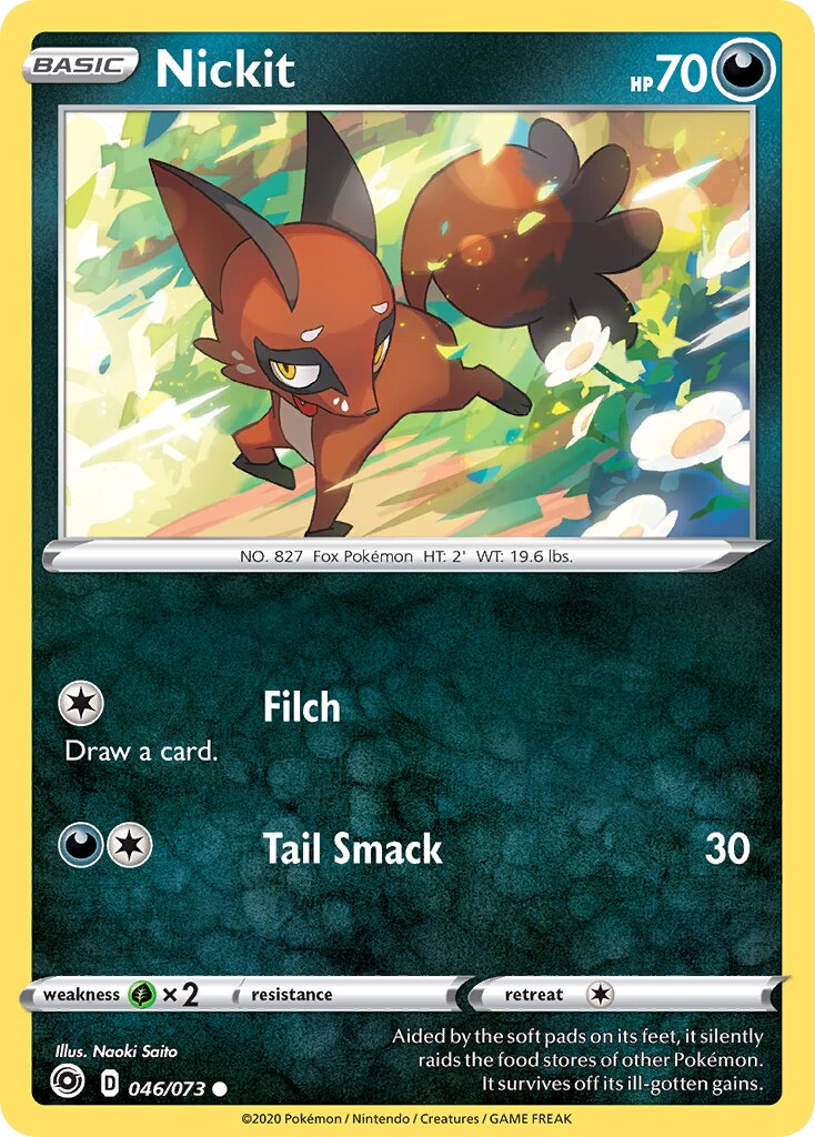 Nickit 046/73 — Champion's Path (English Pokémon TCG card)