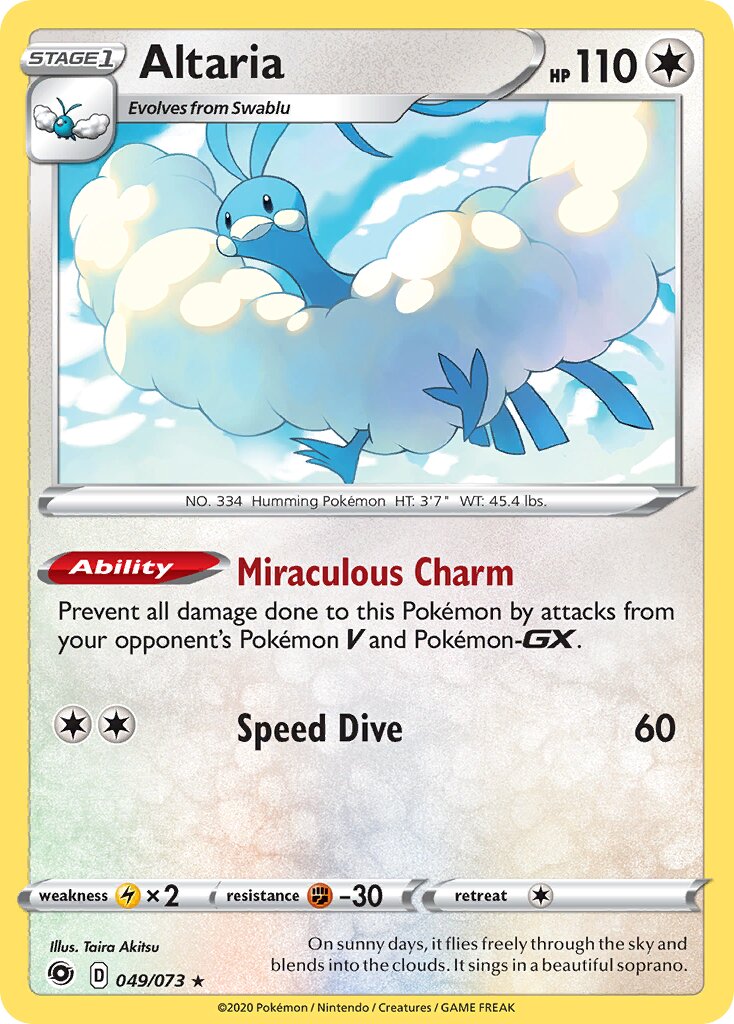 Altaria 049/73 — Champion's Path (English Pokémon TCG card)