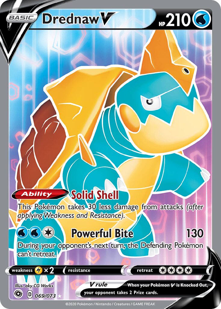 Drednaw V 069/73 — Champion's Path (English Pokémon TCG card)