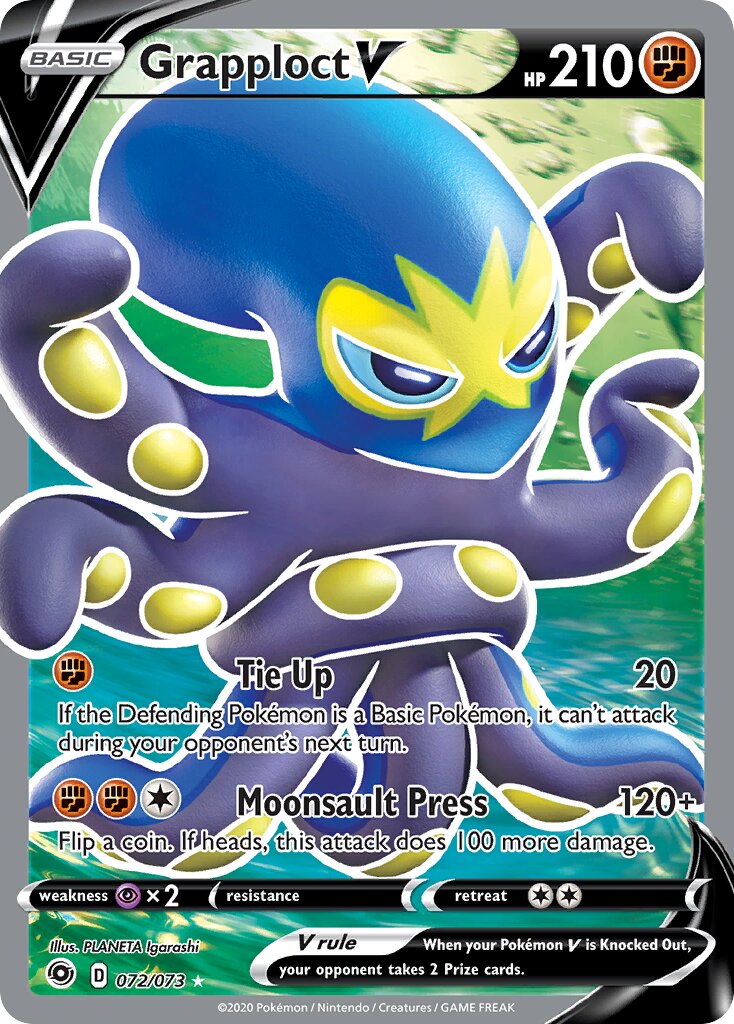 Grapploct V 072/73 — Champion's Path (English Pokémon TCG card)