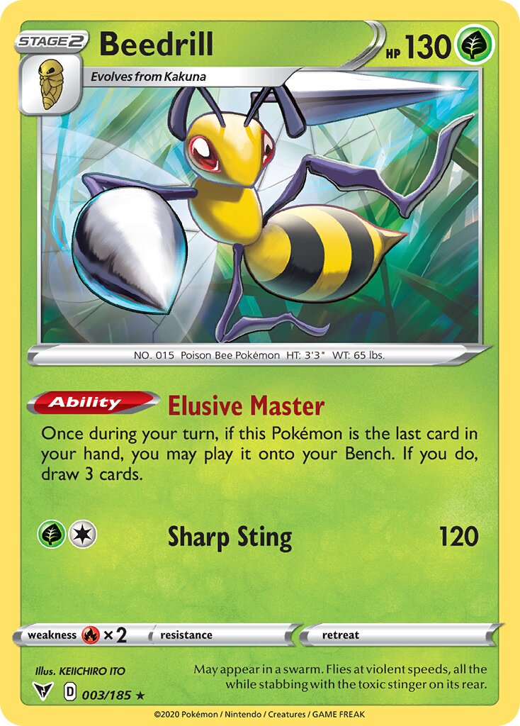 Beedrill 003/185 — Vivid Voltage (English Pokémon TCG card)