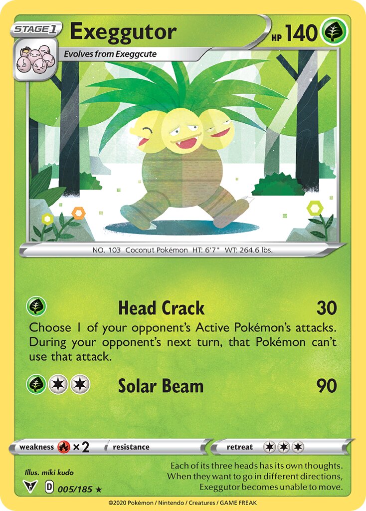 Exeggutor 005/185 — Vivid Voltage (English Pokémon TCG card)