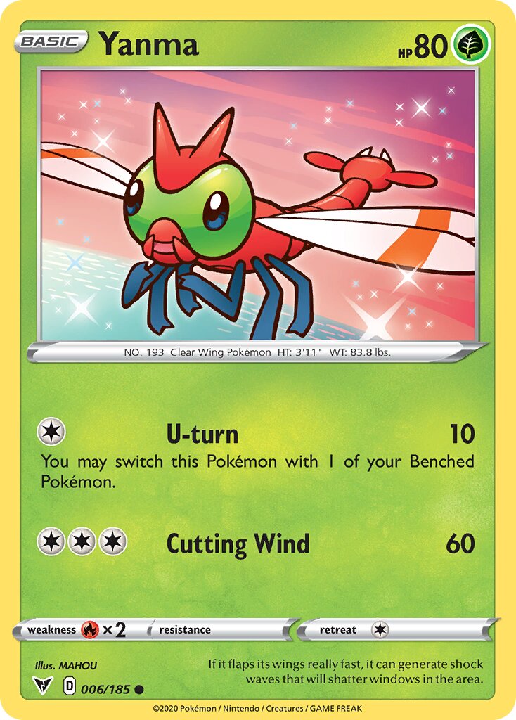 Yanma 006/185 — Vivid Voltage (English Pokémon TCG card)