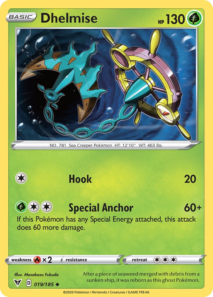 Dhelmise 019/185 — Vivid Voltage (English Pokémon TCG card)