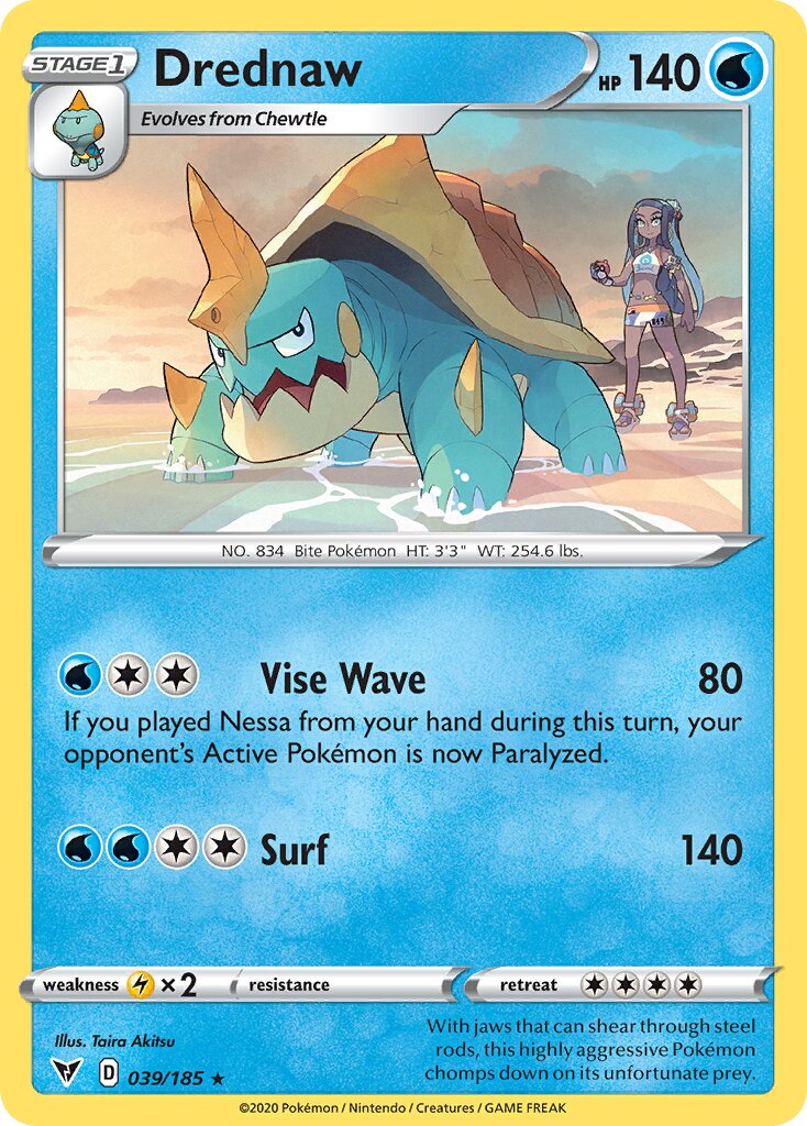 Drednaw 039/185 — Vivid Voltage (English Pokémon TCG card)