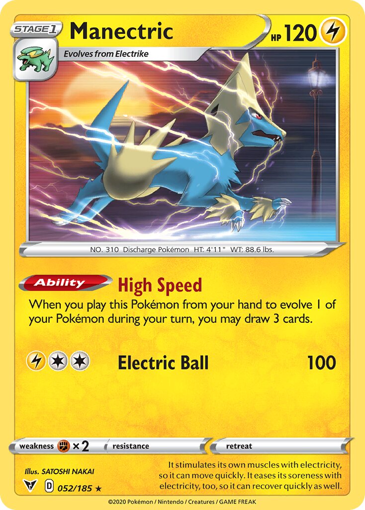 Manectric 052/185 — Vivid Voltage (English Pokémon TCG card)